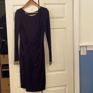 Gorgeous navy cocktail dress.